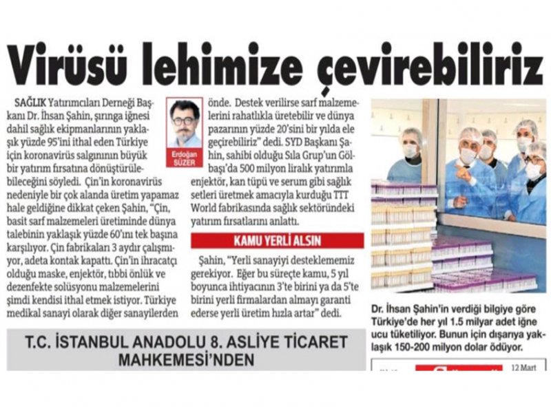 Dr. İhsan ŞAHİN’s Interview with Sözcü Newspaper